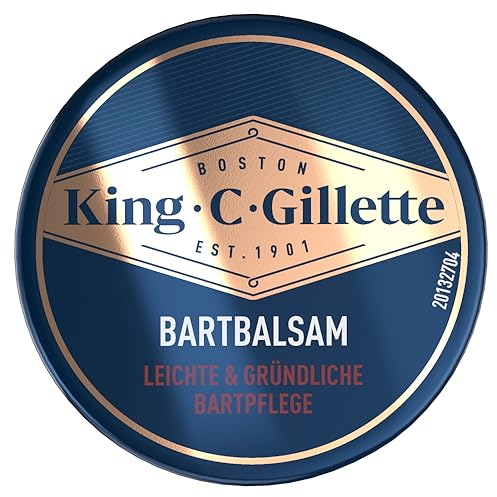 King C. Gillette Bartbalsam für Männer, leichte und tiefgreifende Bartpflege, mit dem charakteristischen Duft von King C. Gillette, 100 ml