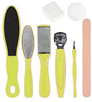 Professionelles Pediküre-Set, Fußfeilen-Set, enthält 8 Stück Fußraspel, Hornhautentferner, abgestorbene Haut, Werkzeugset, Edelstahl, Nagelknipser, Fußpflegeset für Damen, Herren, Salon oder Zuhause
