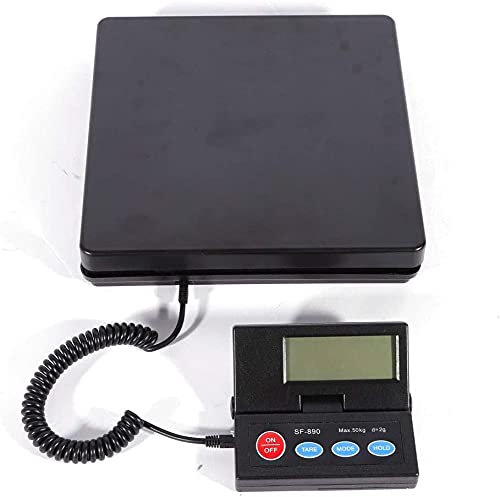 Paketwaage Plattformwaage Digitalwaage 50kg / 2g Zählwaage Präzisionswaage Briefwaage LCD Beleuchtetes Display Industriewaage