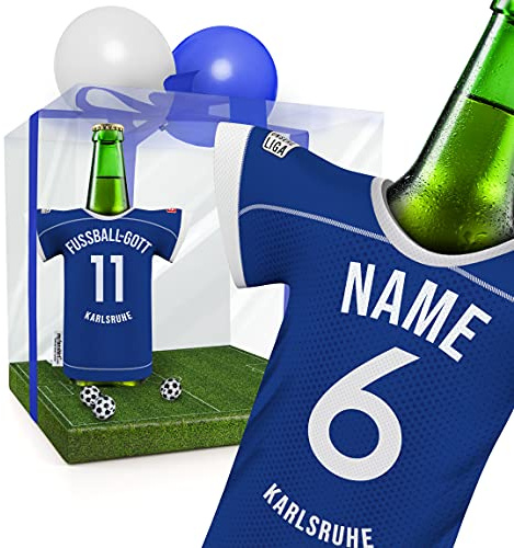 my fan shirt Männer-Geschenk für Karlsruhe Fans PERSONALISIERBAR | Fanartikel Geburtstags-Geschenk Mann Freund Opa Bruder Offizieller Trikotkühler by MYFANSHIRT.com