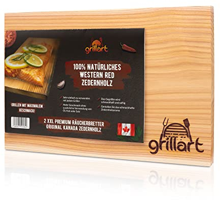Grillart - Tagliere per affumicatura (Cedar Wood, confezione da 2, XXL, edizione limitata)