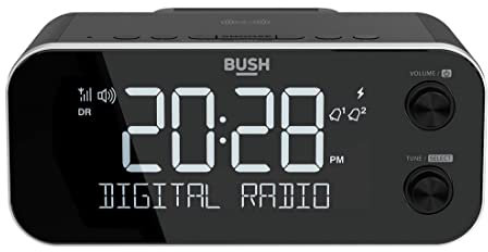 Bush- DAB+ Clock Radio With Wireless Charging Dock - Black