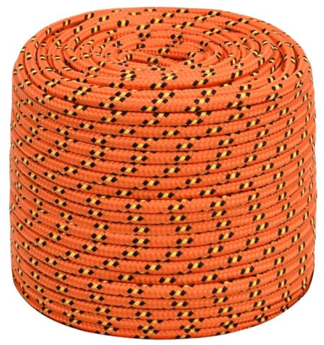 vidaXL Corde de Bateau Orange 8 mm 50 m Polypropylène