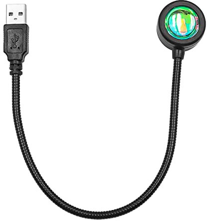 ANCLLO Lámpara de Puesta de Sol USB, Mini lámpara de proyección de Puesta de Sol, 360 Grados Disponibles para Coche, Sala de Estar, Dormitorio, decoración romántica