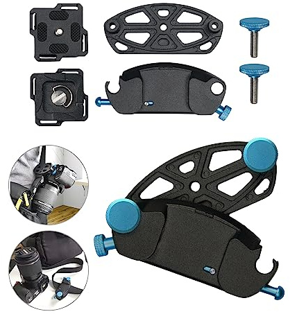 Clip de Ceinture pour Appareil Photo,Support d'appareil Photo en Alliage d'aluminium à Fermeture Rapide avec vis 1/4, pour Appareil Photo Reflex numérique et Sac à Dos.