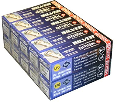 Spezial Angebot! BRISK Silver DR17YS-9 1463 Zündkerzen Benzin LPG GPL CNG Autogas, 10 Stück