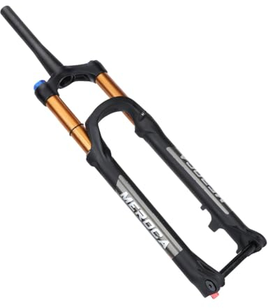 27,5-Zoll-MTB-Luftfedergabel Federweg 140/170mm 1-1/8 Zoll Konisches Rohr 15X110mm Steckachsen-Stoßdämpfergabeln Manuelle Verriegelung Mit Dämpfungseinstellung Passend Für MTB XC AM ( Color : Black+Go