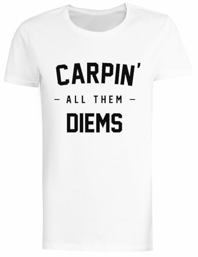 Generico Carpin all Them Diems T-Shirt Regolare Bianca A Maniche Corte da Donna