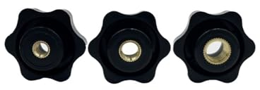 Flügelmuttern und -schrauben, M4 M5 M6 M8 M10 M12 Muttern festziehen Griffgewinde Stern Mechanische Rändelmutter Klemmknopf Manuelle Mutter Hitzebeständig (Farbe: Sackloch, Größe: M5 (Kopf 25 mm) 10 S