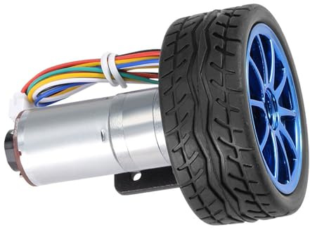DIY-Encoder-Getriebe, Encoder-Motoren mit Radsatz für Smart Car Robot DC12V 500RPM 2x12V DC mit Encodern 0 Motormontagehalterung 65mm (U/min 500)