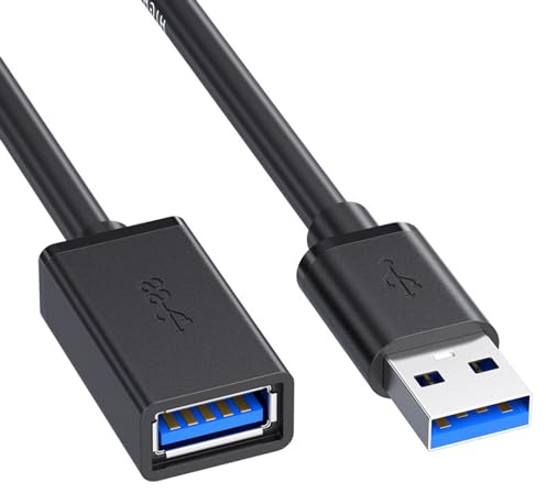 VMOJO 0.5M USB 3.0 Extension Cable, USB A Male to USB A Female Lead, SuperSpeed 5Gbps USB Male to Female Extension Cable for PC, Laptop, Keyboard, Mouse, Printer, Flash Drive, Hard Drive and USB Hub