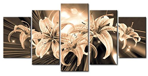 murando - Akustikbild 225x112 cm Bilder mit Akustikschaumstoff Hochleistungsschallabsorber Schallschutz Leinwandbild XXL 5 tlg Wandbild b-A-0311-b-p