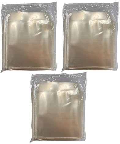 FLLAGG20 | Fundas para CD | 300 unidades, transparente, PVC | Solapa de cierre, protección contra polvo y suciedad, almacenamiento para CD, DVD y Blu-Ray | Organización segura y práctica Cd Dvd Sleeve