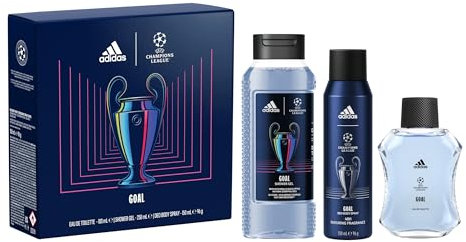 adidas Das UEFA Goal Set bestehend aus einem Eau de Toilette, einem Duschgel und einem Deospray