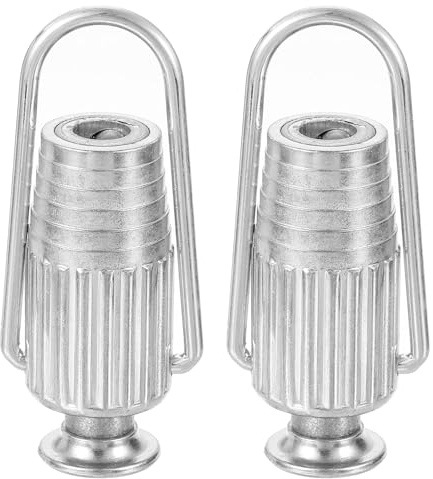 sourcing map 2Pcs Clothesline Tightener, Aluminum Alloy Clothes Line Tensioners, Clothes Drying Line Tight Tool for Pulleys and Fixed Clothes Line Home, Silver