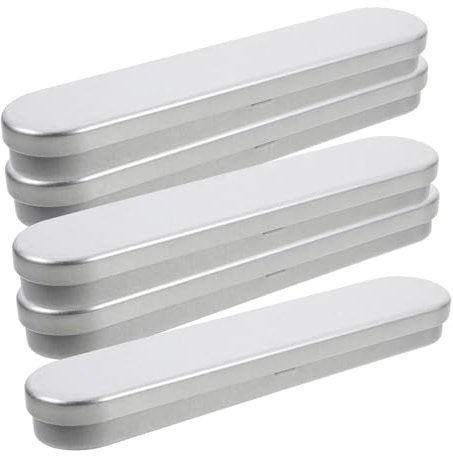 HOODANCOS 5pcs Empty Metal Pencil Case for School Sleek and Spacious Stationery Storage Box