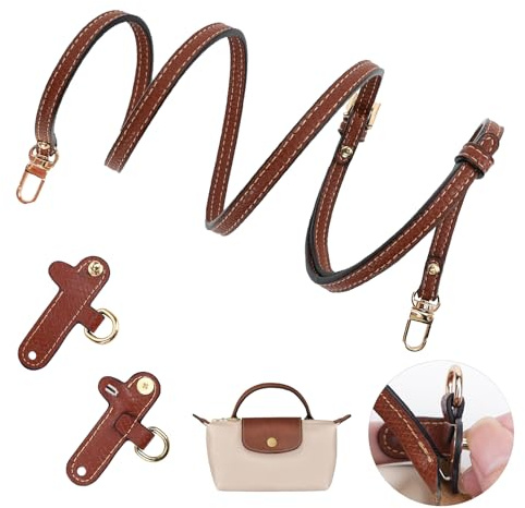 Correa para Longchamp Mini, Strap for Longchamp Bolso Mujer, para Longchamp Le Pliage, Cadena para Bolso, Cadenas para Bolsos (Anchura de la Bandolera 0,9 cm)