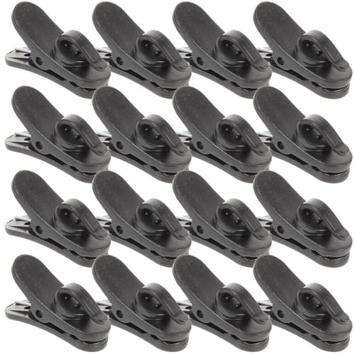 Microphone Clip Mic Clip Lapel Lav Mic Dj Microphone Clip Ear Clip Microphone 20Pcs Lapel Lavalier Clips, Abs Plastic Microphone Cord Clips, 360° Rotating Collar Clip for Secure Mic Attachment