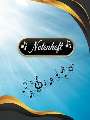 Notenbuch Schlagzeug DIN A4 Notenheft Schlaginstrumente Musikunterricht Trommeln Notenlinienheft Große Lineatur Glockenspiel Maracas Glocken Triangel ... Xylophon Rasseln Musiker Gongs B12B