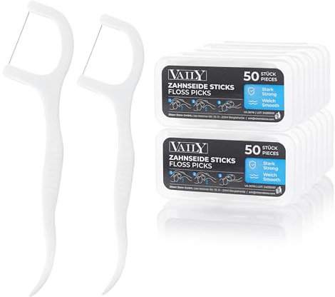 Vaily Dental Floss Sticks 400 Pack - Dental Sticks, Toothpicks to Clean Interdental Spaces - Dental Floss Holder for Dental Care