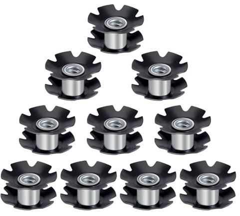 amangul 10 x Fahrrad-Headsets, Sternmutter, Mountainbike, Flanschmutter, Vordergabelhalterung, Kerne, Befestigungsschrauben