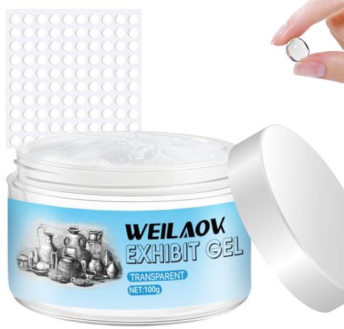 WEILAOK Museum Wax, Removable Clear Museum Paste Putty Wax, Wiederverwendbar und Rückstandsfrei, Museum Putty Feste Sammlungsgegenstände zur Vermeidung von Herunterfallen, 100g