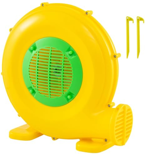 COSTWAY Gonfleur Électrique 450W avec Poignée Pratique & 2 Piquets de Sol, Pompe à Air Électrique avec Cordon 370cm & Couvercle en Maille, Souffleur d'air pour Château Gonflable & Toboggan
