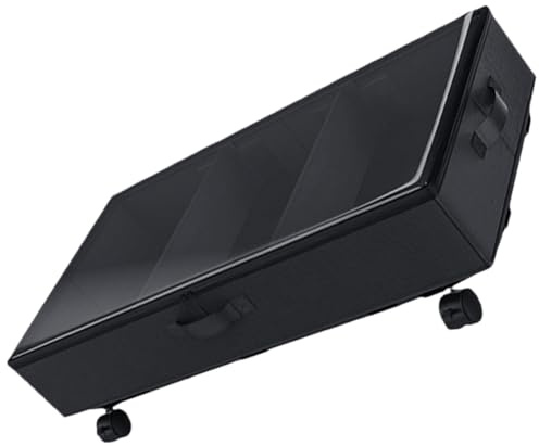 VALICLUD Bolsa Almacenamiento con Ruedas para Debajo Cama Organizador Polvo con Ventana Transparente y Compartimentos para Ropa Mantas y Edredones Diseño Práctico y Duradero