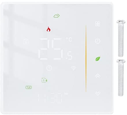 Fyearfly Smart Zigbee Termostato a risparmio energetico, riscaldamento programmabile per caldaia e pavimento, IP20, 95-240 V