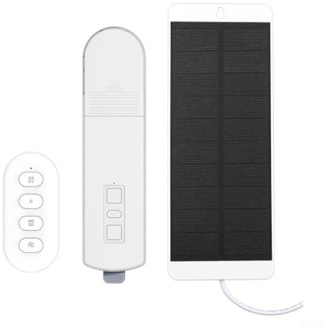 Smart Electric Curtain Motor for Tuya for Zigbee Chain Roller Blinds Shade Drive with App Control, Voice Activation for Alexa and for Yandex Alice, Handheld Remote, Solar Panel