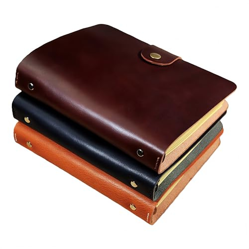 A5 Leder Ringbuch, 3 cm 6-Ring Planer, große Kapazität, Echtleder | A5 Leder Ringbuch, 3 cm 6-Ring Mechanik, großer Planer, nachfüllbar, Echtleder, Notizbuch, Kalender Organizer, personalisiert