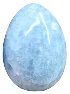 Piedras Y Cristales De Palma - Cristales Azules, Pulidos Cianita Azul | Piedra De Preocupación Dee Bolsillo, Piedra Dee Palma, Accesorios Reiki, Escultura Esférica Para Decoración Es
