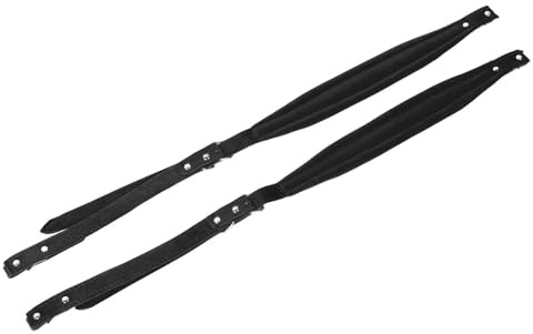 Jxngery Akkordeon-Geschirr, professionell, universell, verstellbare Schultergurte, Riemen aus PU-Leder, F-116, für Kinder, Erwachsene, 16–120 Bass (Schwarz)