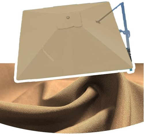 KGPGNYMYHA Copertura Di Ricambio Per Ombrellone Da Giardino Rettangolare Copertura Di Ricambio Impermeabile Telo Di Ricambio Per Ombrellone Da Esterno(Khaki,4x3m (13x9.8ft))