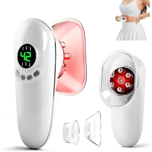 Masajeador Anticelulítico Reductor, 15-45 Kpa Masajeador De Ventosa | Calefacción De 4 Niveles, Con Microcorriente EMS y Luz Roja, Para Abdomen, Piernas, Glúteos y Fascias