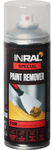 Inral Spray quitapintura 400 ml | decapado para madera y metal paredes | tixotrópico, sin goteo, sin cloruro de metileno, sin NMP, interior y exterior