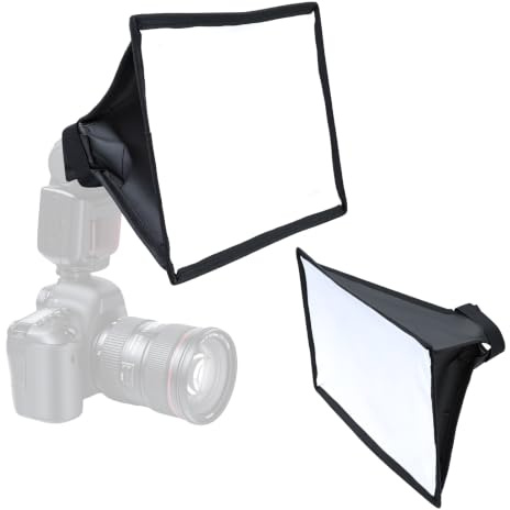 UTEBIT Mini Softbox, 33x20cm(13 x 7.9 Pouces) Boîte à Lumière rectangulaire avec Sac de Transport Compact Et Facile à Transporter pour Studio, Portrait et Produit, Compatible Monture Bowens