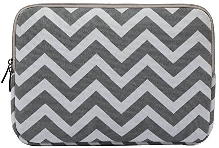 LaoZan Stripe Housse pour Ordinateur, Etui Sac de sacoche Portable Protection pour Laptop Ultrabook 12 Gris
