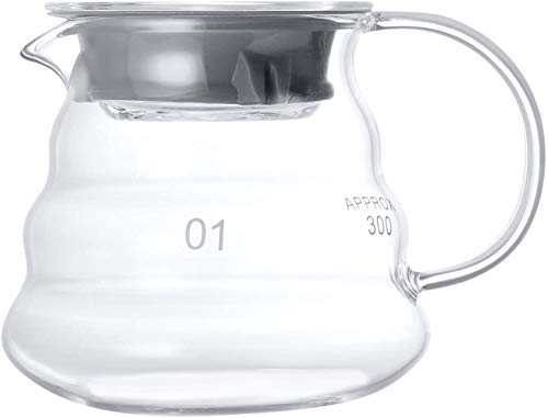 Borosilicate Glass Coffee Pot - 360ML Capacity, V-Shaped Spout, Heat Resistant, Clear Glass, Tea Drip Pot, for Home, Bar, Restaurant
