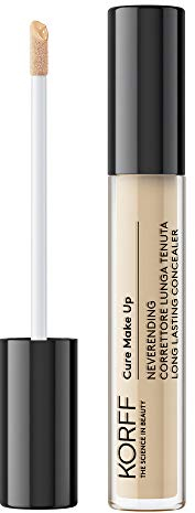 Korff Neverending Correttore, Attenua le Occhiaie, Ottima Coprenza Modulabile, Lunga Tenuta, Texture Morbida e Confortevole, 02