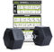 PhysKcal Hexagon Hanteln Poly-Gummierte | 20 kg 1 Stück | Rutschsicher Ummantelt | Ergonomische Verchromte Griffe | Kurzhantel-Set | Dumbbells Set