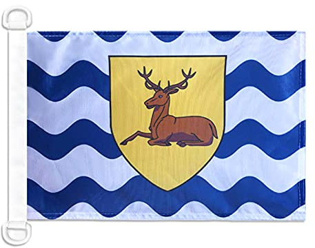 Pavillon nautique Comté de Hertfordshire 45x30cm - Drapeau de bateau County of Herts. - Angleterre 30 x 45 cm - AZ FLAG