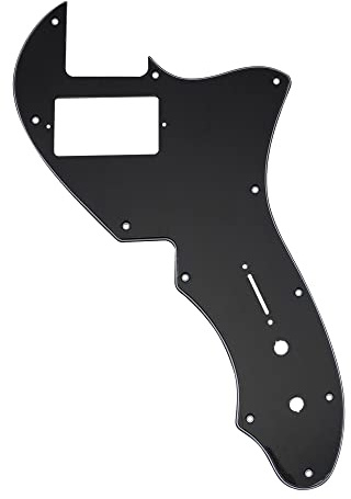 Musiclily Pro 11 Löcher Einzel H Schlagbrett Pickguard 3-lagig Schwarz | für USA Fender 69 Tele Thinline Style E-Gitarre