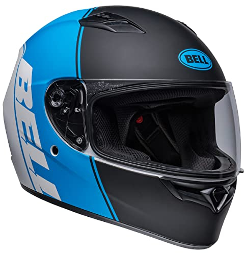 BELL Qualifier Integralhelm für Motorrad, (Ascent Mattschwarz/Cyan/Weiß, Größe S)