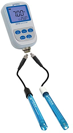 Apera Instruments SX721 Tragbares pH/ORP Messgerät Set im Koffer (wasserdicht, Speicherfunktion, autom. Temperaturkompensation und Kalibrierung)