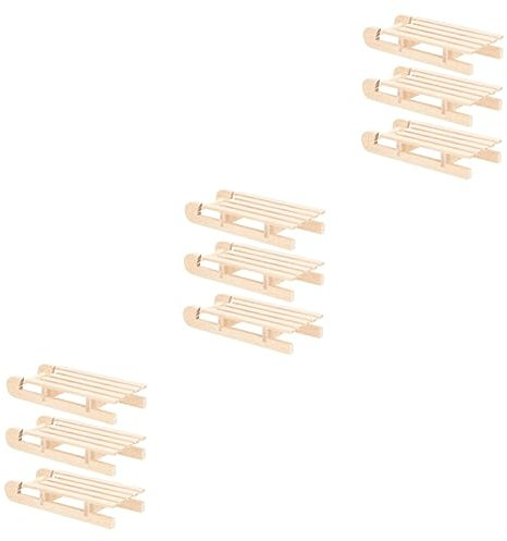 TOYANDONA 9stücke Teiliges Miniatur Holzschlitten Unvollendete Holzschlitten Für Weihnachtsdekoration Und Bastelprojekte Deko Für Zuhause Geschäfte Und Festlichkeiten