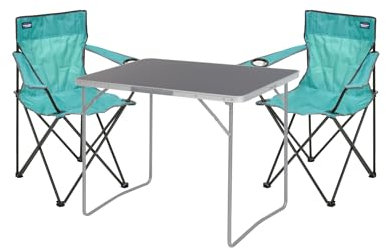Mojawo 3er Outdoor Möbel Campingmöbel Camping Garnitur Anglerstuhl Oxford Bezug Outdoor Camping Stuhl Aluminium Tisch klappbar