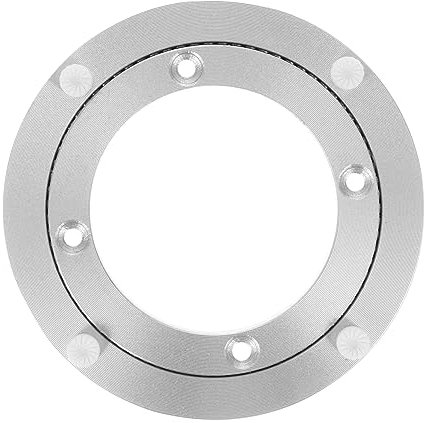 Garneck Plattenspieler-Basis Drehteller für Esstisch rundes Tablett Plattenteller Basis Drehplatte plattierer Ring Kreistablett 360-Grad-Drehgelenk Glatte Schwenkplatte Aluminiumlegierung