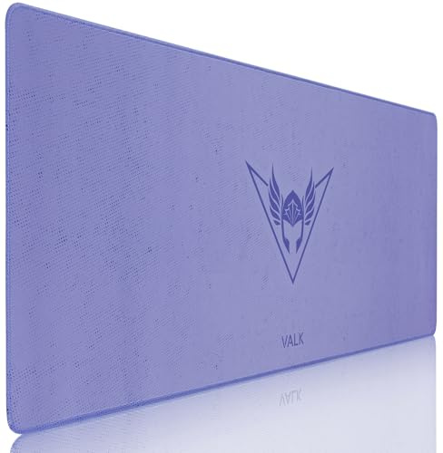 VALK Alfombrilla Gaming 800x300x3mm, Mousepad Tela HD Suave, Precision y Velocidad, Mouse Pad Gamer, Base Antideslizante, Bordes Cosidos, Compatible con Ratones Laser y Opticos (Lila Amatista)