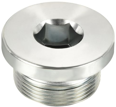 YOKIVE M30 x 1.5 Pipe Plug, Male Thread Internal Hex Head Socket Pipe Fitting Plug | Pipe Accessories, Great for Terminate Pipe Ends (Silver)